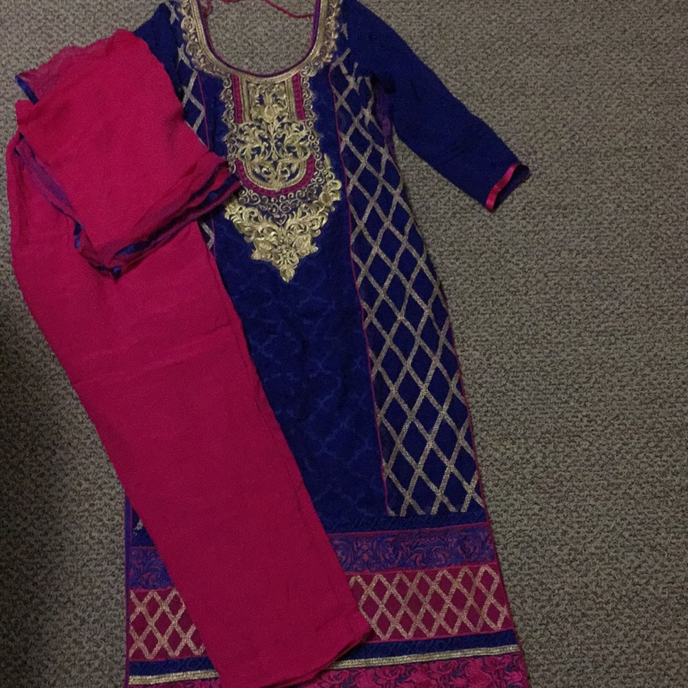 Salwar kameez with palazzo pants